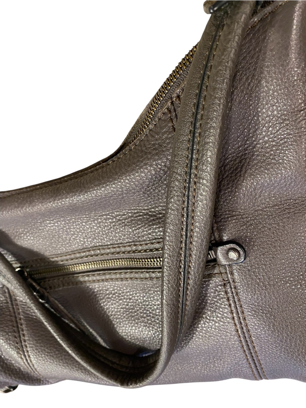 The Sak Sequoia Pebbled Leather Hobo in Slate Gray - Picture 11 of 13
